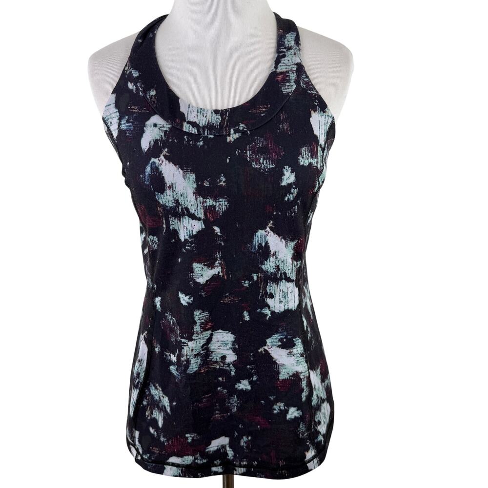 Lululemon Women's Cool Racerback Static Blossom Multi Print Tank Top Size 8